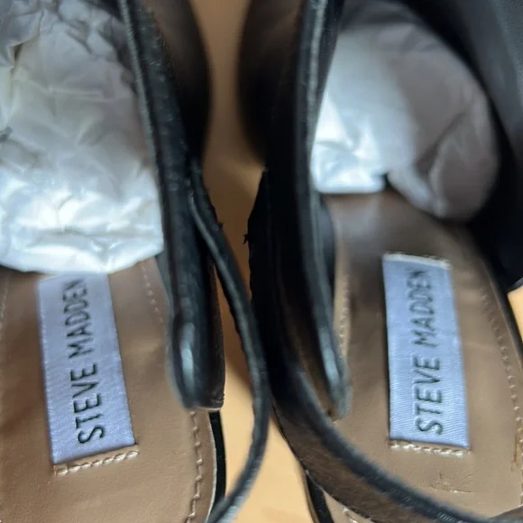 NWOT Steve Madden “talento” leather 4”chunky heel SIZE 6.5M - Picture 7 of 8